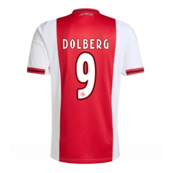 Ajax Kasper Dolberg #9 Maglia Gara Casa Repliche 2025-26 Maniche Corte